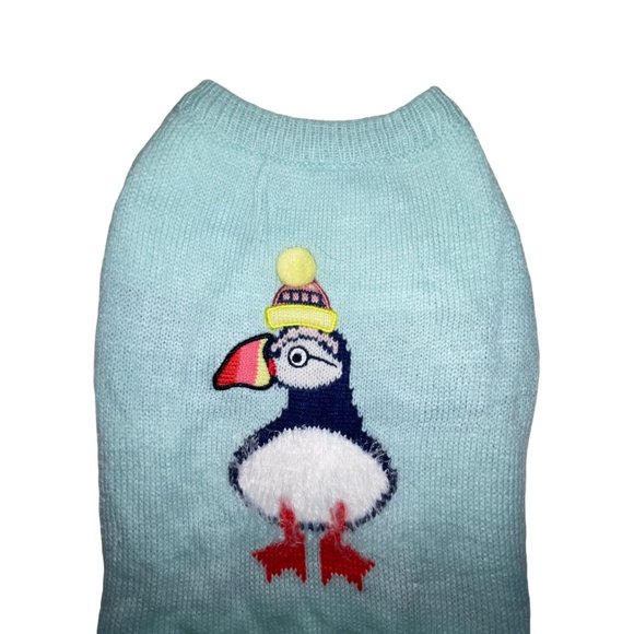 NWT Top Paw Light Blue Penguin Holiday Winter Christmas Pullover Dog Sweater L - Picture 2 of 6